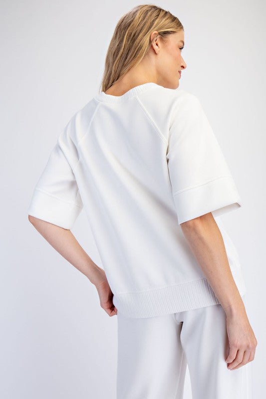 Pistachio & Cream Scuba Top