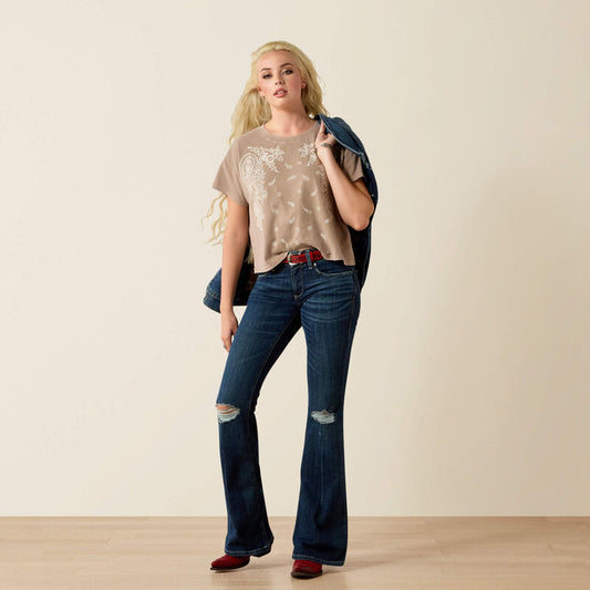 Ariat Paisley Boxy Crop Tee