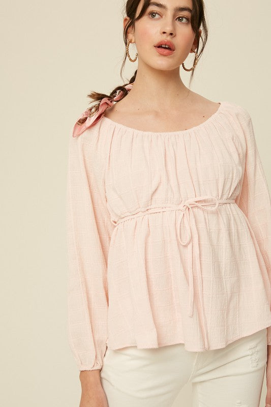 Blush Peplum Top