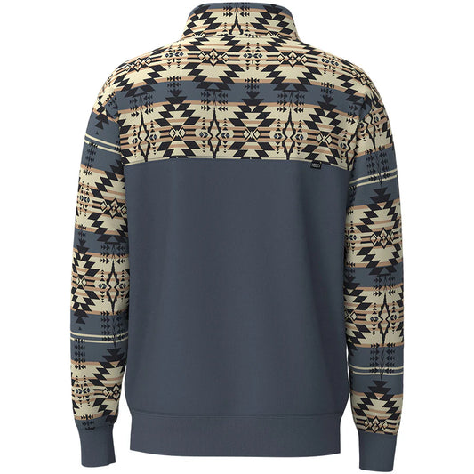 Stevie Grey Blue Aztec Pullover
