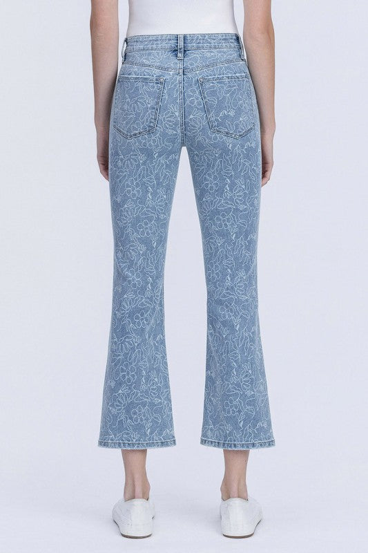 Floral Print Vervet Denim