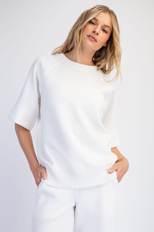 Pistachio & Cream Scuba Top