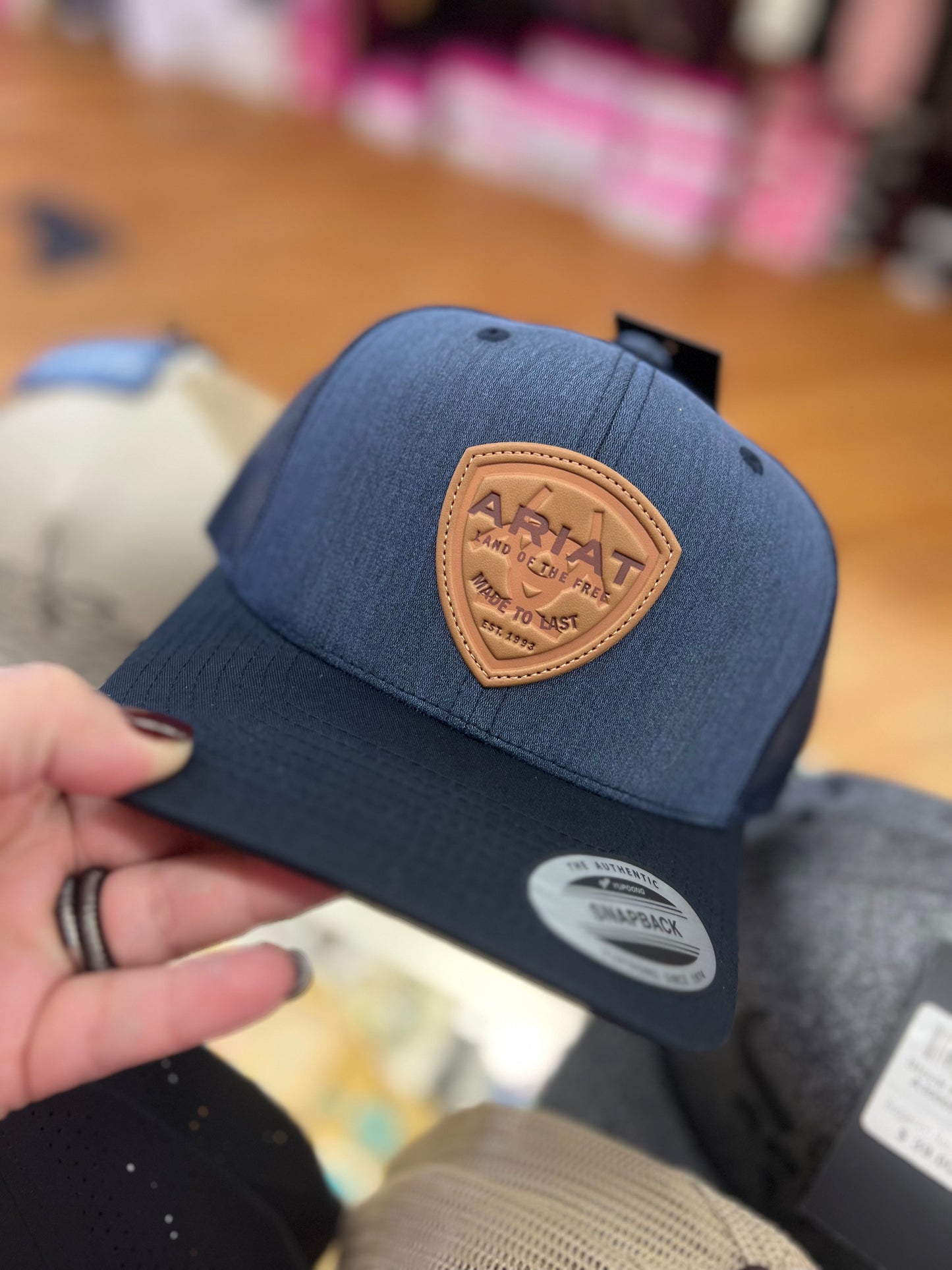 Ariat Shield Leather Logo Hat