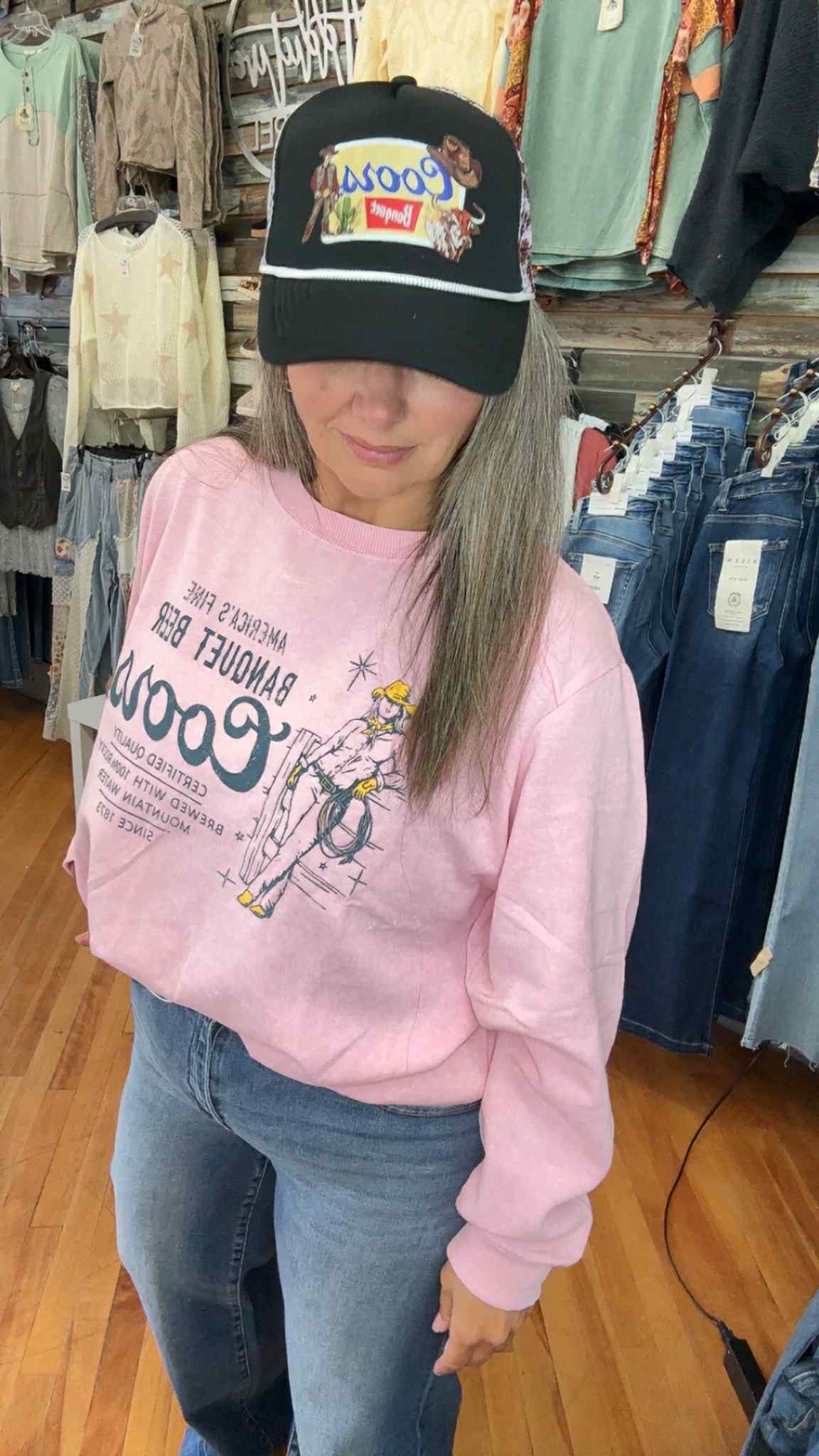 Coors Banquet Cowgirl Crewneck