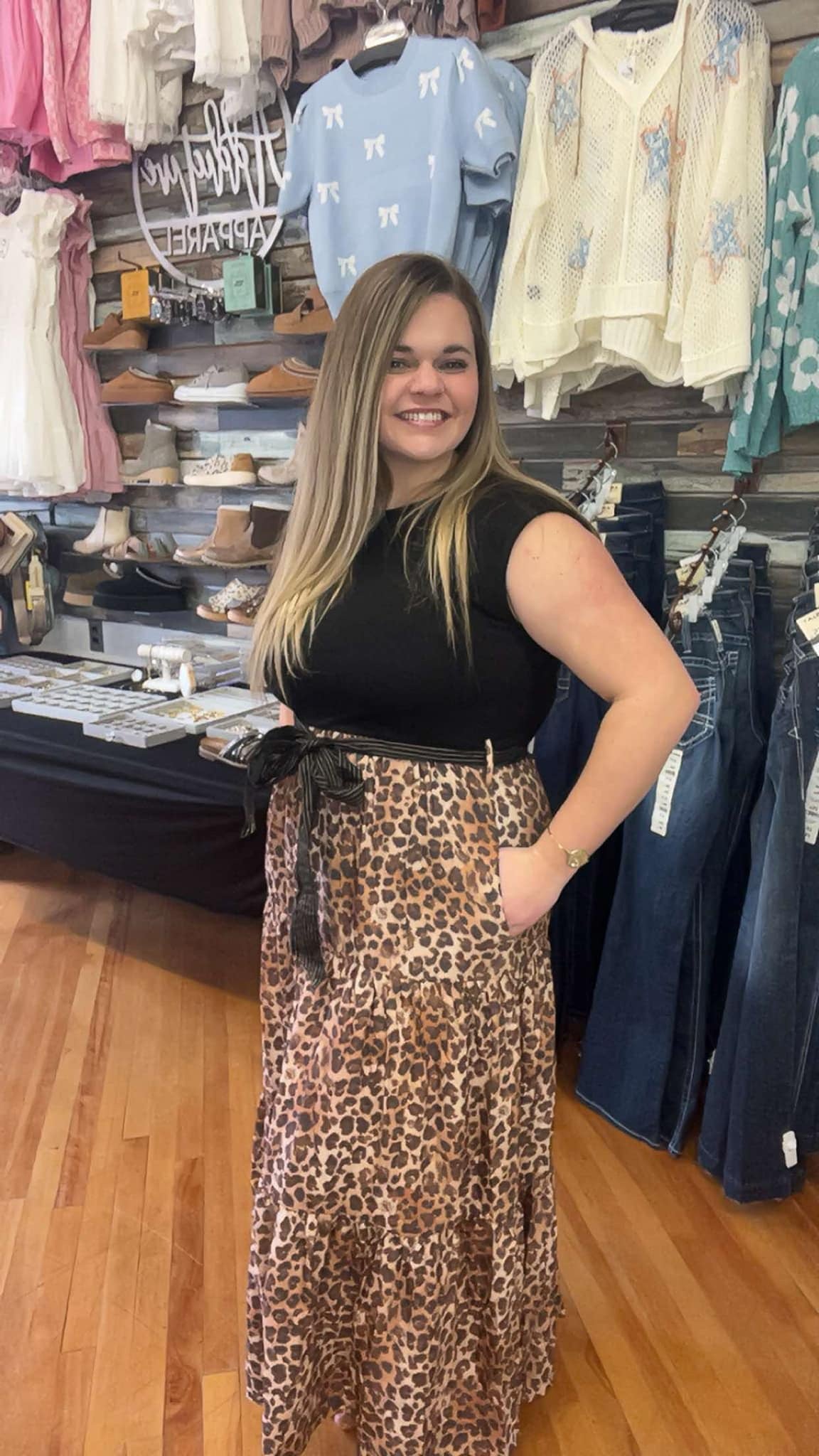 Leopard Tiered Midi Dress