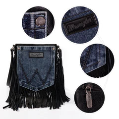 Wrangler Fringe Denim Crossbody
