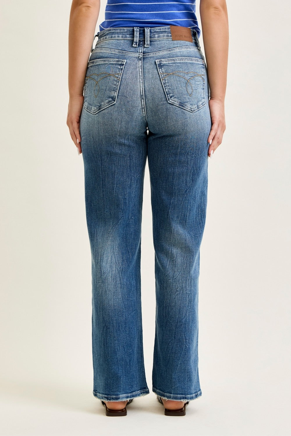 Judy Mid Rise Straight Jeans
