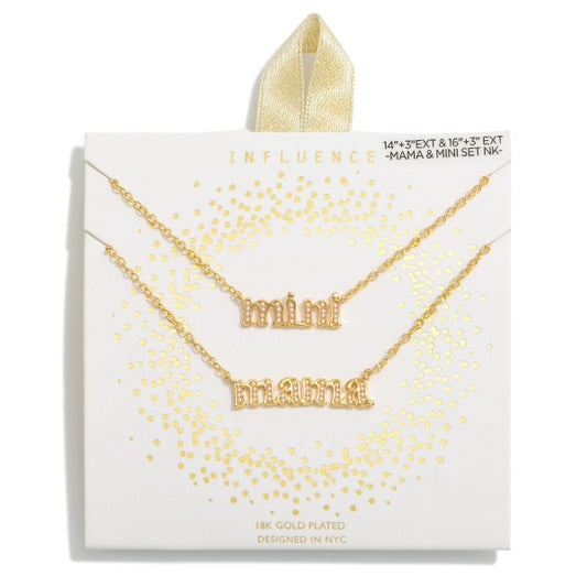 Mini and Mama Necklace Set