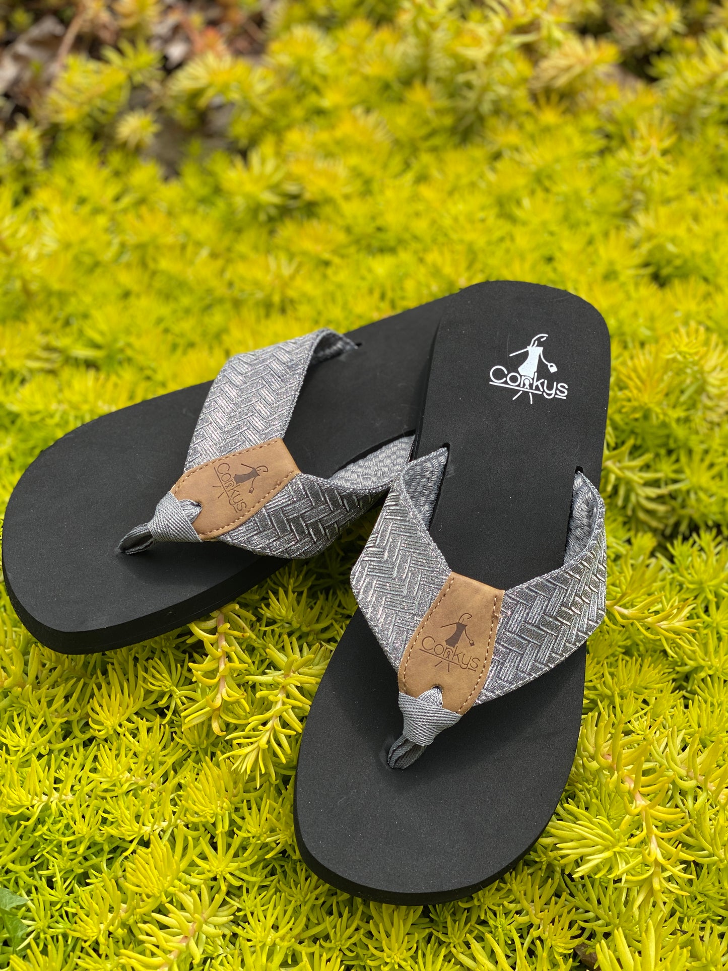 Sunsational Gunmetal Flip Flops