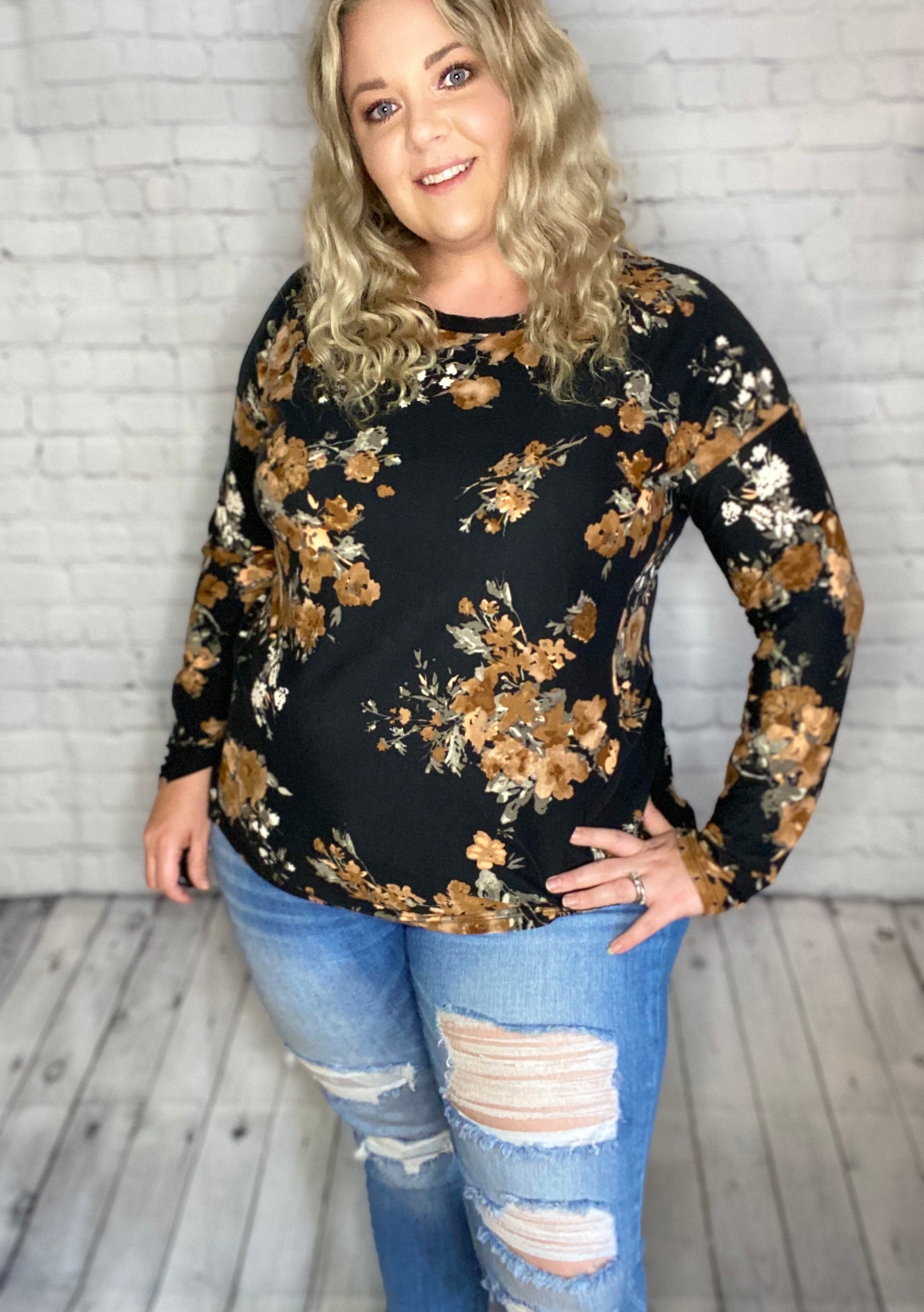 Floral Ruffle Top