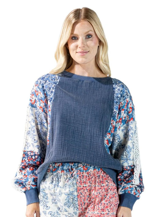 Simply Floral Americana Pullover