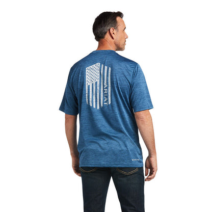 Ariat Charger Vertical Flag Red Tee