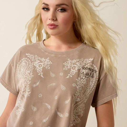 Ariat Paisley Boxy Crop Tee