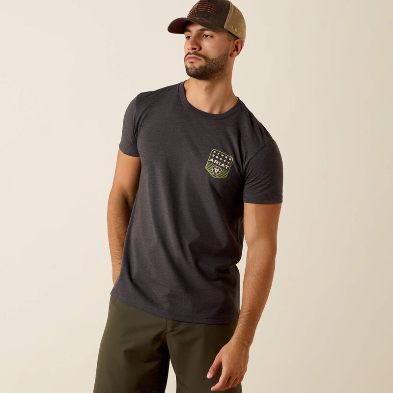 Ariat Stripe Patrotic Badge Tee
