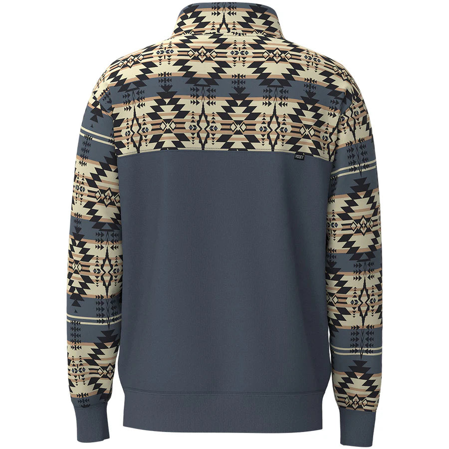 Stevie Grey Blue Aztec Pullover