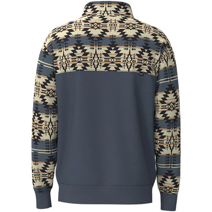 Stevie Grey Blue Aztec Pullover