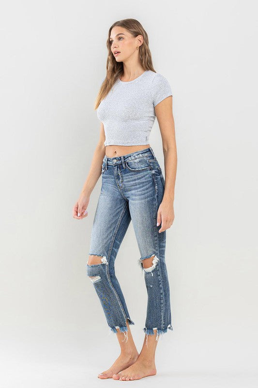 Record Setting High Rise Straight Jeans