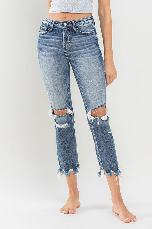 Record Setting High Rise Straight Jeans