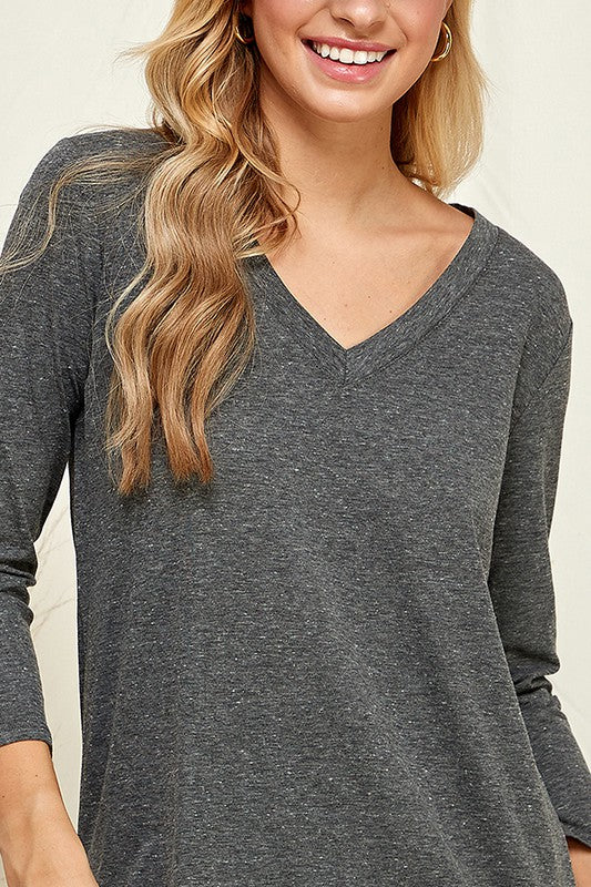 Jersey Cotton 3/4 Sleeve Top