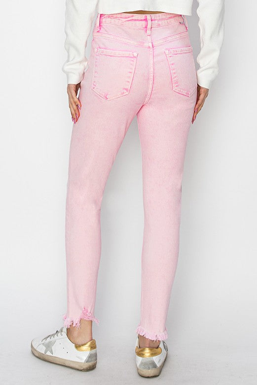 Acid Pink Skinny Jeans (l3)