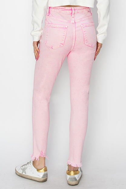 Acid Pink Skinny Jeans (l3)