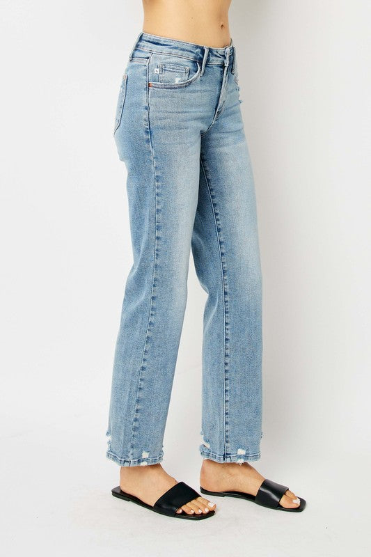 Judy Blue Destroy Straight Denim (l16)