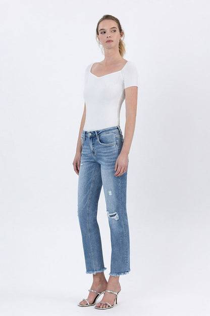 Improving Mid Rise Crop Slim Straight (l1))