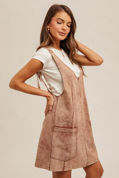 Rust Overall Dress