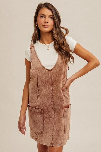 Rust Overall Dress