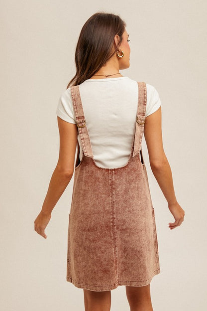 Rust Overall Dress