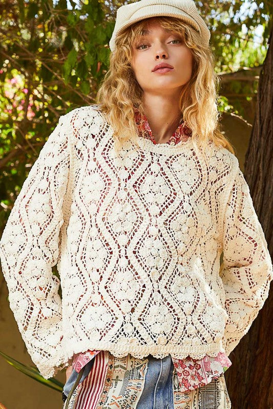 Crochet Me Down Sweater