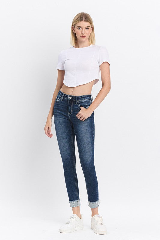 Reflex Blue Mid Rise Skinny