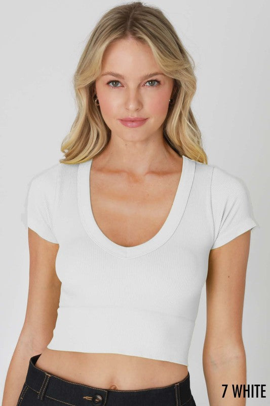 Sweet Stitch Crop Tee