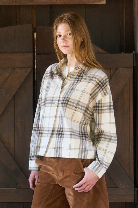 Sandstone Plaid Top