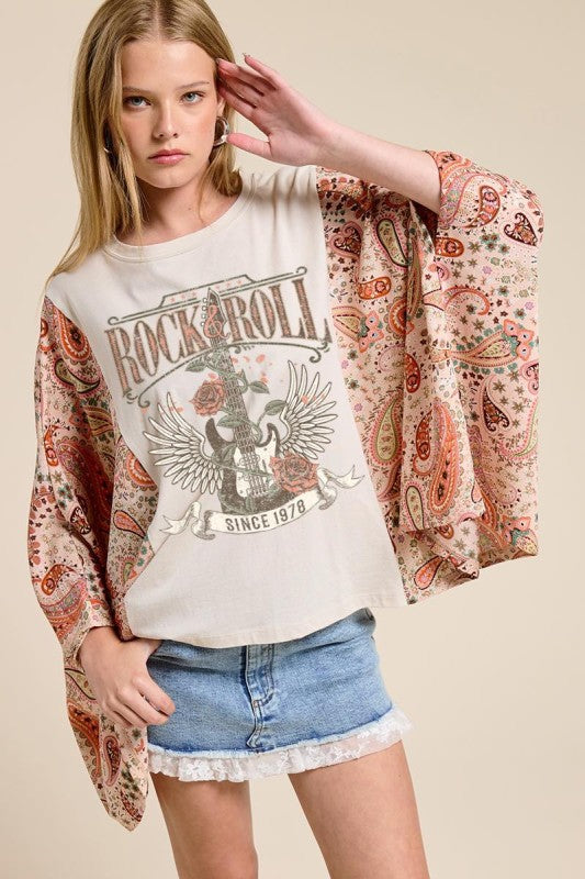 Vintage Rock N Roll Kantha Top
