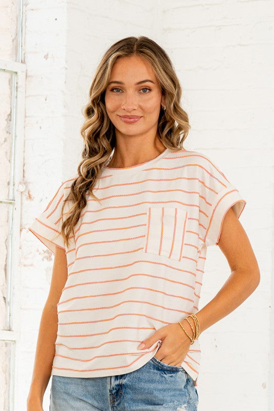 Peach Poetry Top
