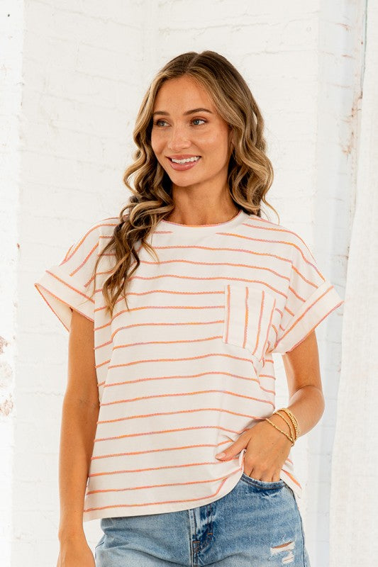 Peach Poetry Top