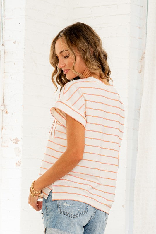 Peach Poetry Top