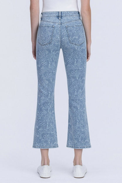 Floral Print Vervet Denim