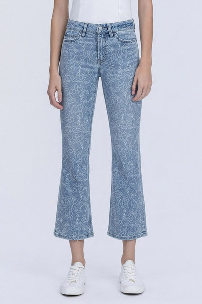 Floral Print Vervet Denim