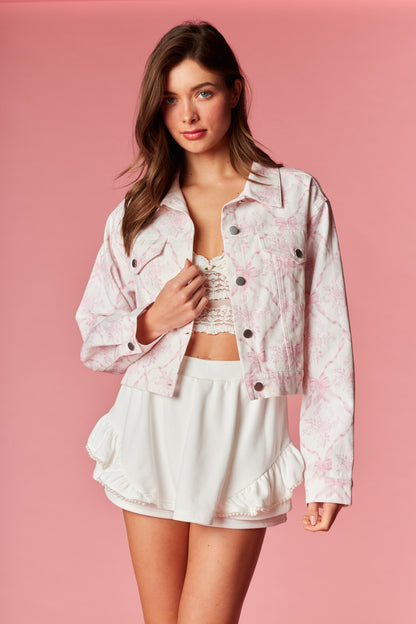 Coquette Toile Bow Twill Jacket