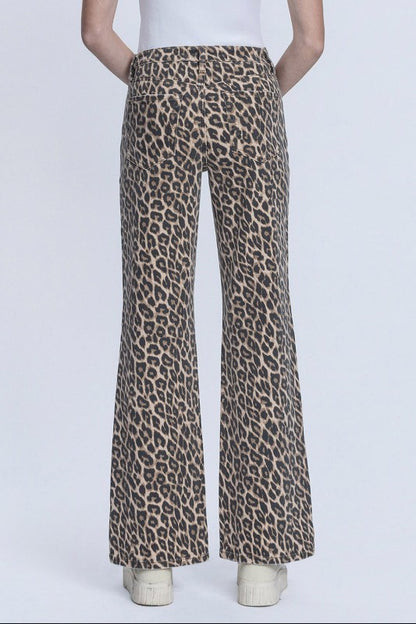 Leopard Vintage Flare Jeans