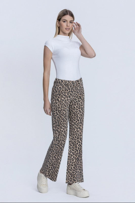 Leopard Vintage Flare Jeans