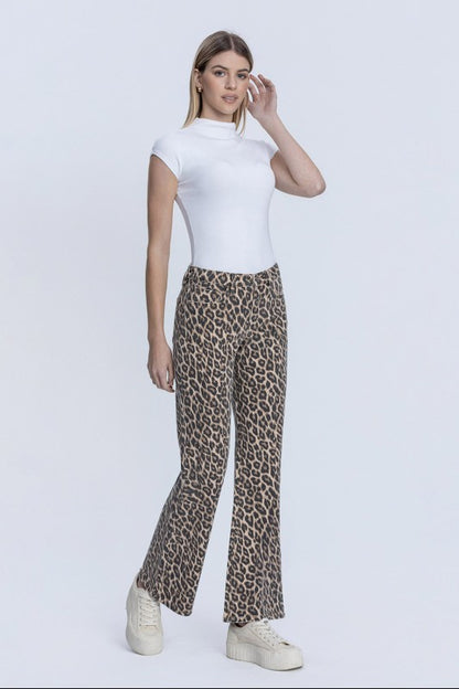 Leopard Vintage Flare Jeans