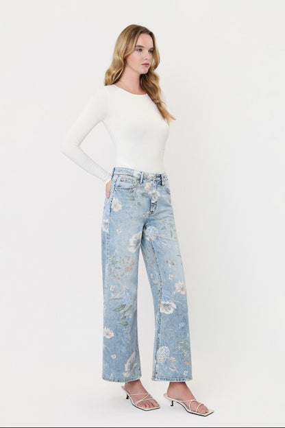 Floral Print Denim (l11)