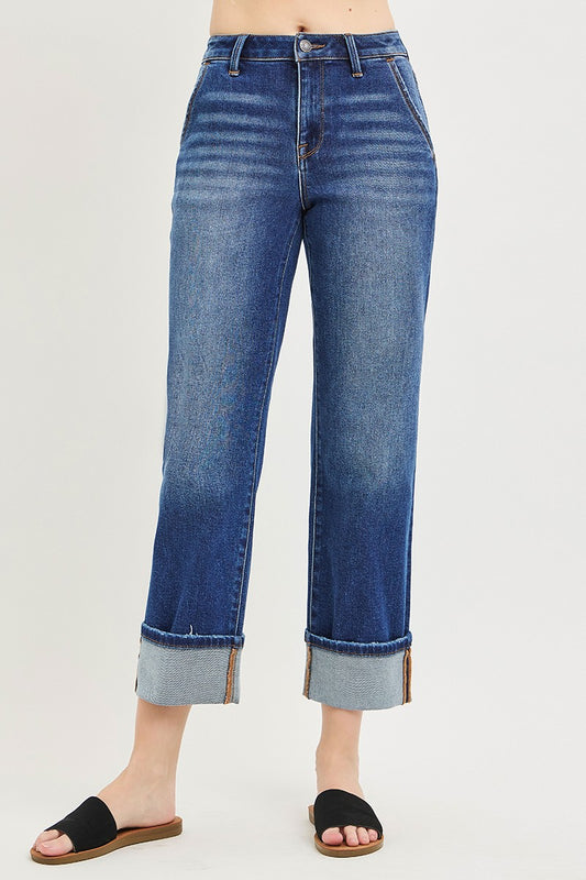 Whit Crop Straight Jean