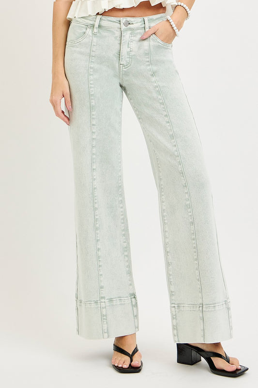 Risen Pistachio Wide Leg Pants