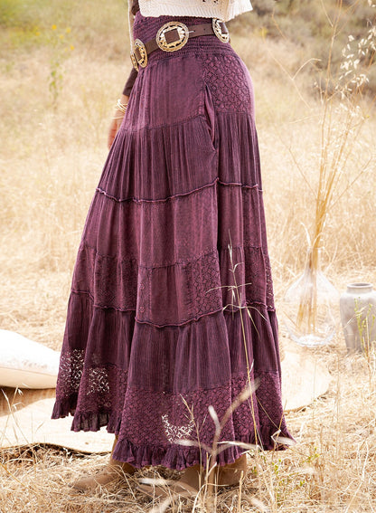 Plum Prairie Maxi Skirt