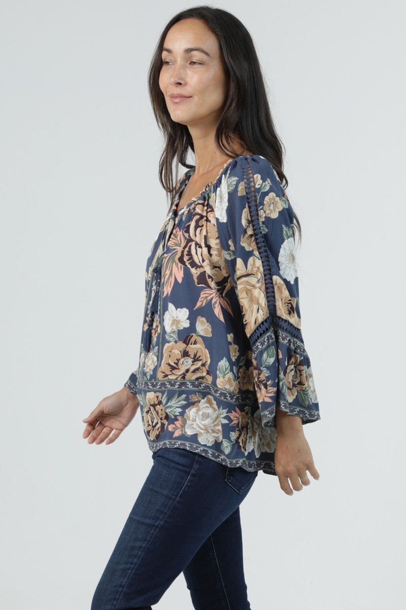 Bohemian Indigo Top