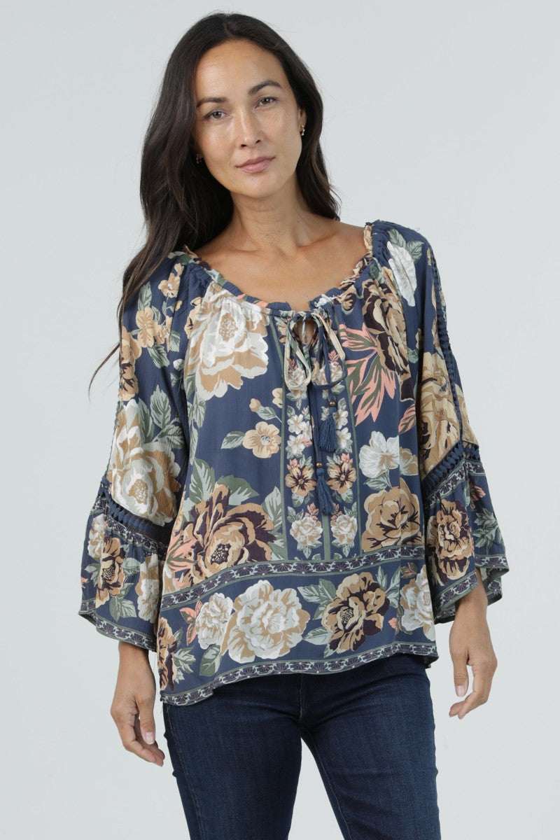 Bohemian Indigo Top